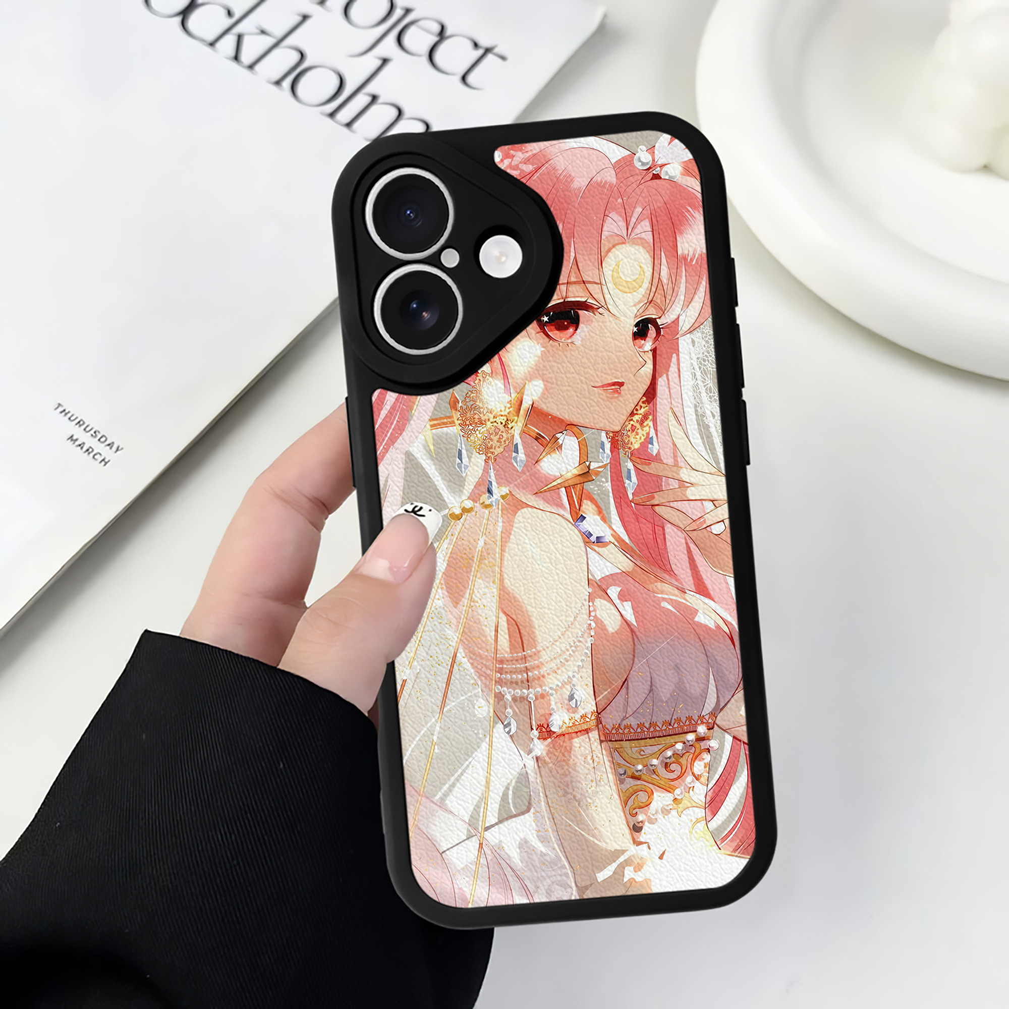（画像用） 美少女戦士セーラームーン Sailor Moon 【iPhone 16シリーズ対応】シリコンスマホケース（レザー調） 材質：シリコン